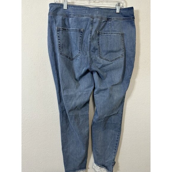 Lane Bryant High Rise Lace Hem Magic Waistband Jeggings Size 16 - Picture 3 of 10